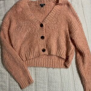 Wild Fable Peach Button-Up Cardigan
